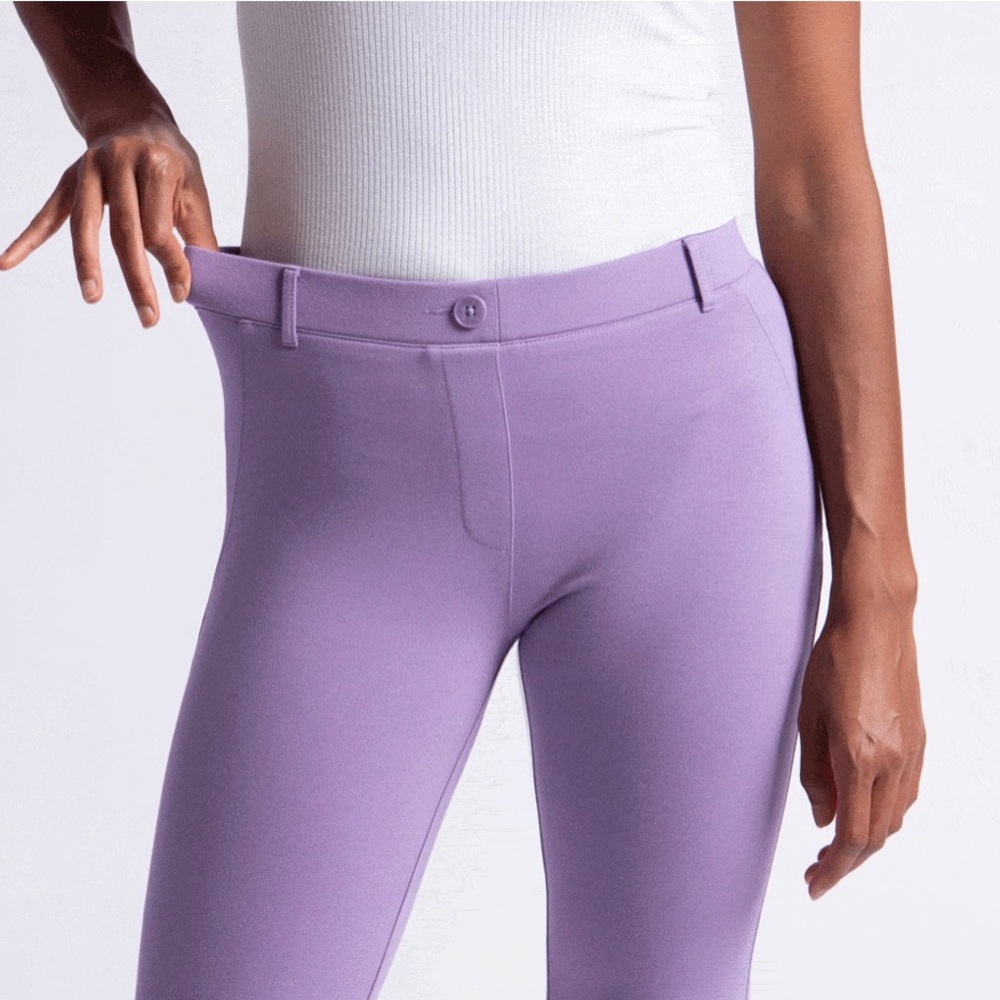 Betabrand Dress Pant Yoga Pants Straight Leg Classic - Purple XSP - Picture 3 of 11